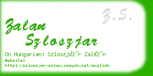 zalan szloszjar business card